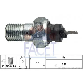Indicateur de pression d'huile FACET 7.0003