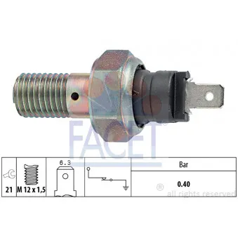 Indicateur de pression d'huile FACET 7.0004