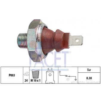 Indicateur de pression d'huile FACET 7.0010