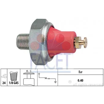 Indicateur de pression d'huile FACET 7.0016
