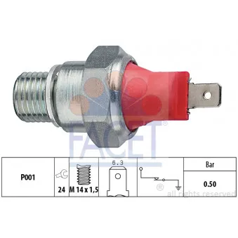 Indicateur de pression d'huile FACET 7.0022