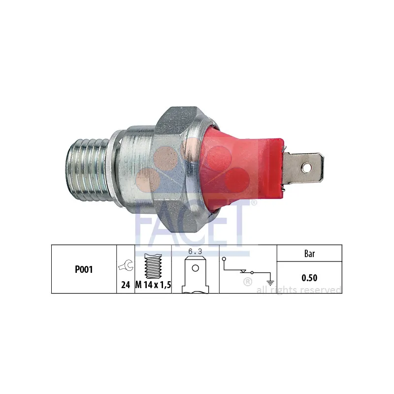 Indicateur de pression d'huile FACET 7.0022