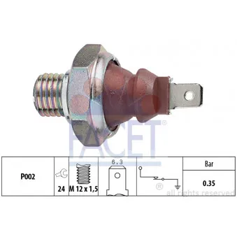 Indicateur de pression d'huile FACET 7.0026
