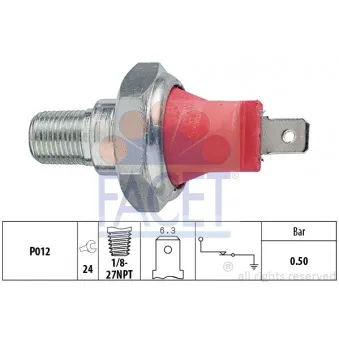 Indicateur de pression d'huile FACET 7.0027