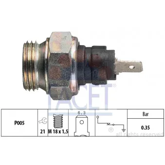 Indicateur de pression d'huile FACET 7.0034