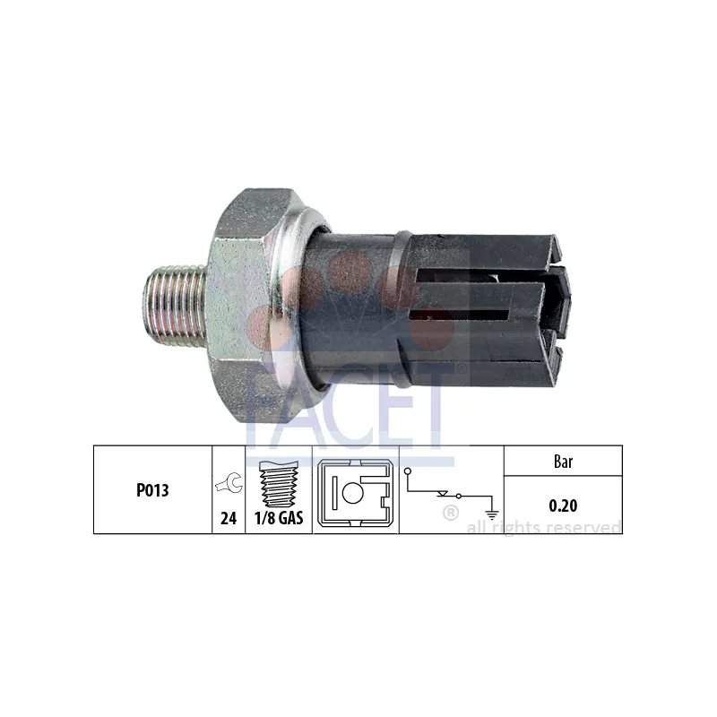 Indicateur de pression d'huile FACET 7.0042