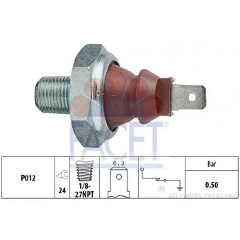Indicateur de pression d'huile FACET 7.0047