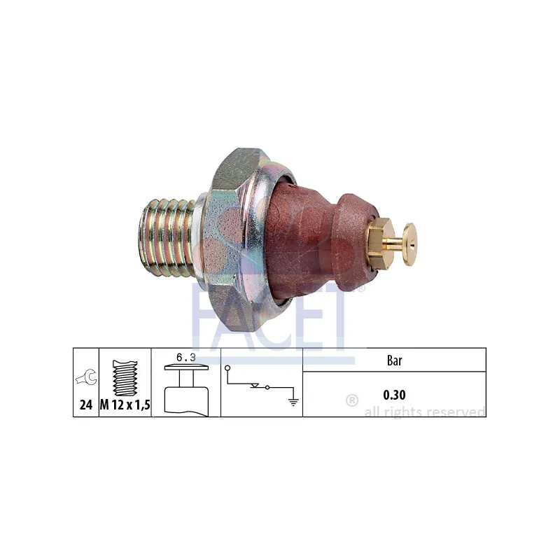 Indicateur de pression d'huile FACET 7.0052
