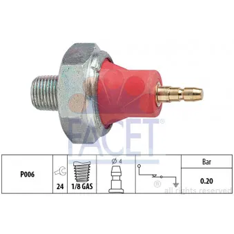 Indicateur de pression d'huile FACET 7.0059