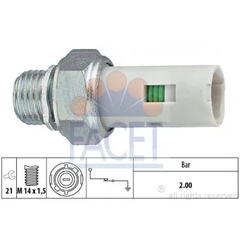 Indicateur de pression d'huile FACET 7.0084
