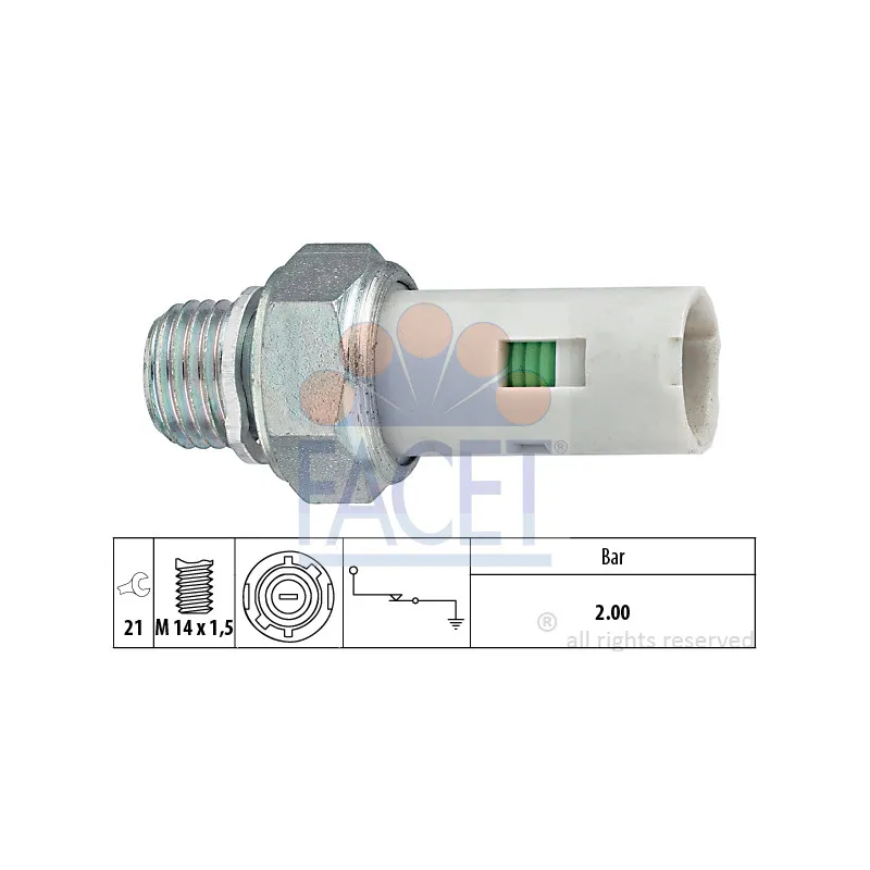 Indicateur de pression d'huile FACET 7.0084