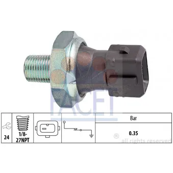 Indicateur de pression d'huile FACET 7.0091