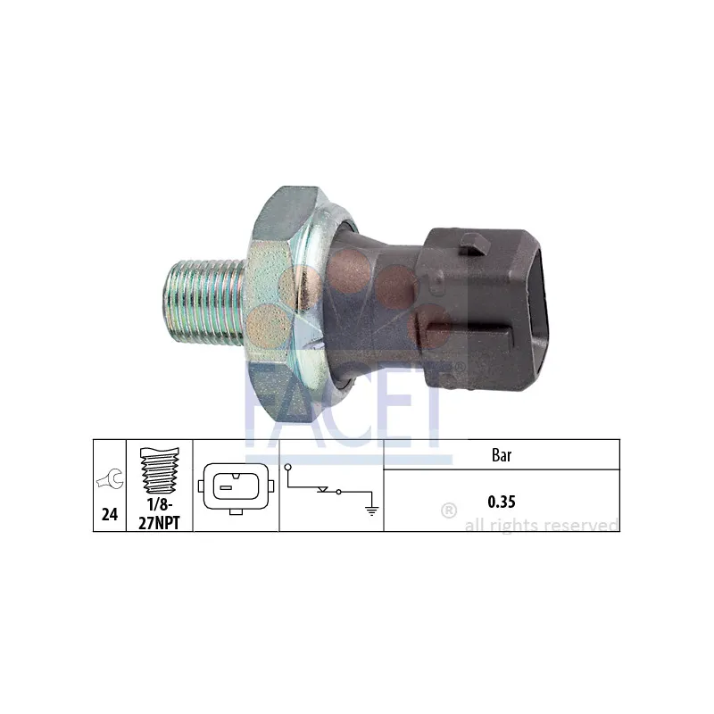 Indicateur de pression d'huile FACET 7.0091