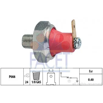 Indicateur de pression d'huile FACET 7.0094