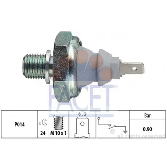 Indicateur de pression d'huile FACET 7.0095
