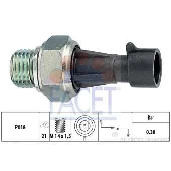 Indicateur de pression d'huile FACET 7.0096