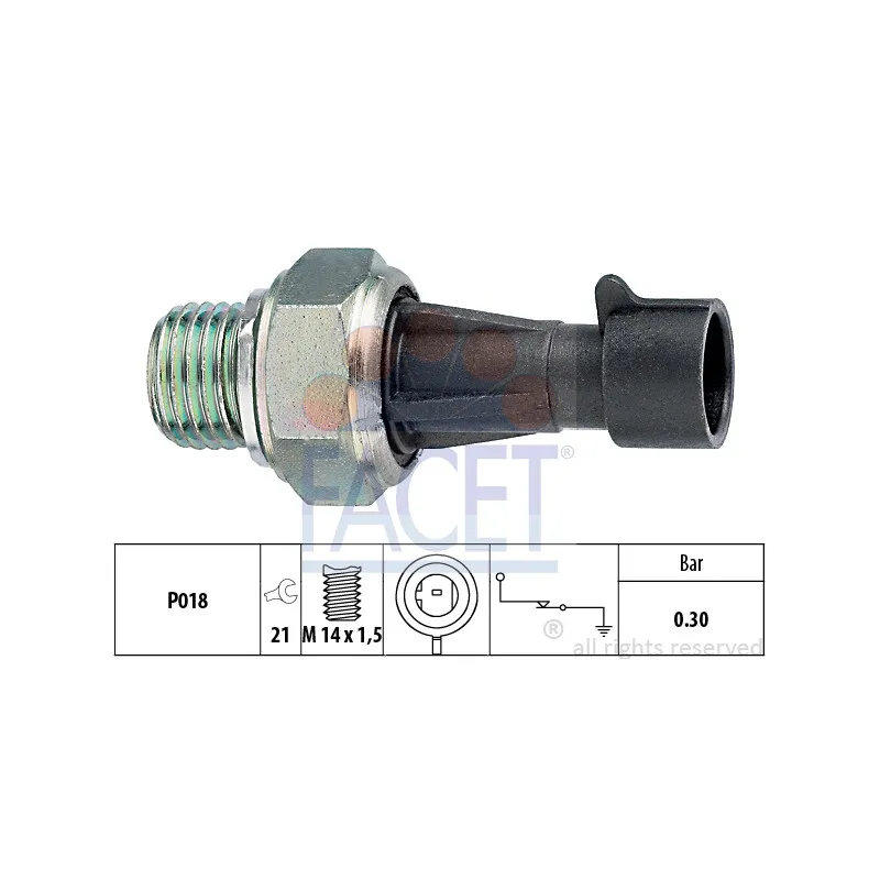 Indicateur de pression d'huile FACET 7.0096