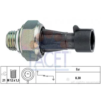 Indicateur de pression d'huile FACET 7.0097