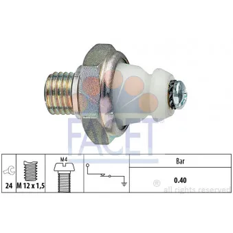 Indicateur de pression d'huile FACET 7.0098