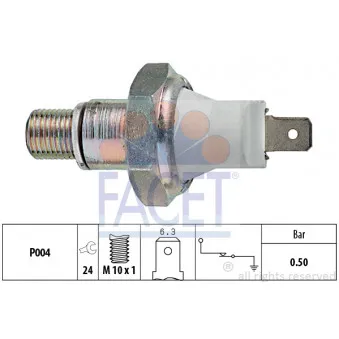 Indicateur de pression d'huile FACET 7.0119