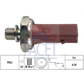 Indicateur de pression d'huile FACET 7.0132