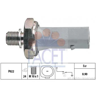 Indicateur de pression d'huile FACET 7.0134