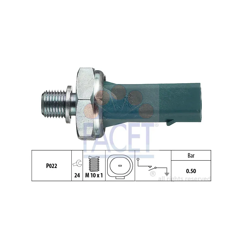 Indicateur de pression d'huile FACET 7.0139