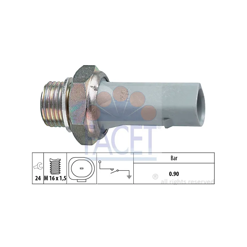 Indicateur de pression d'huile FACET 7.0150