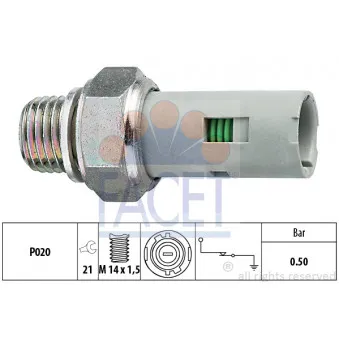 Indicateur de pression d'huile FACET 7.0151