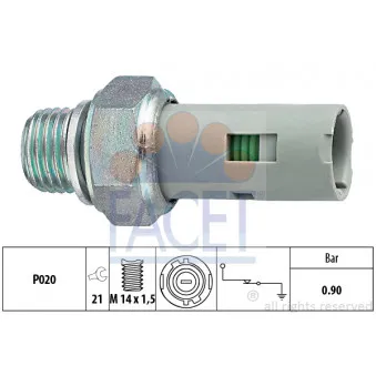 Indicateur de pression d'huile FACET 7.0153