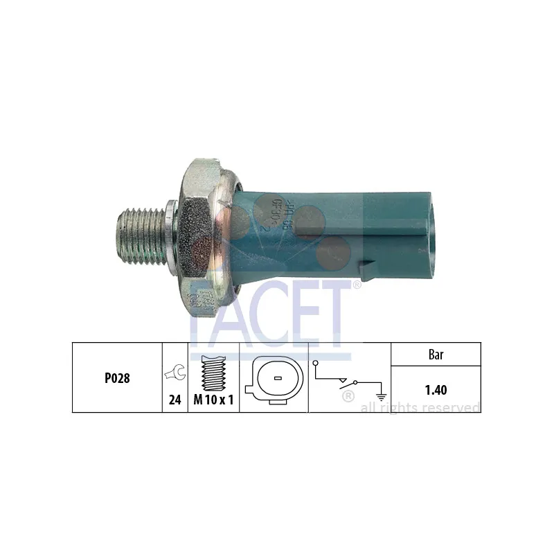 Indicateur de pression d'huile FACET 7.0171