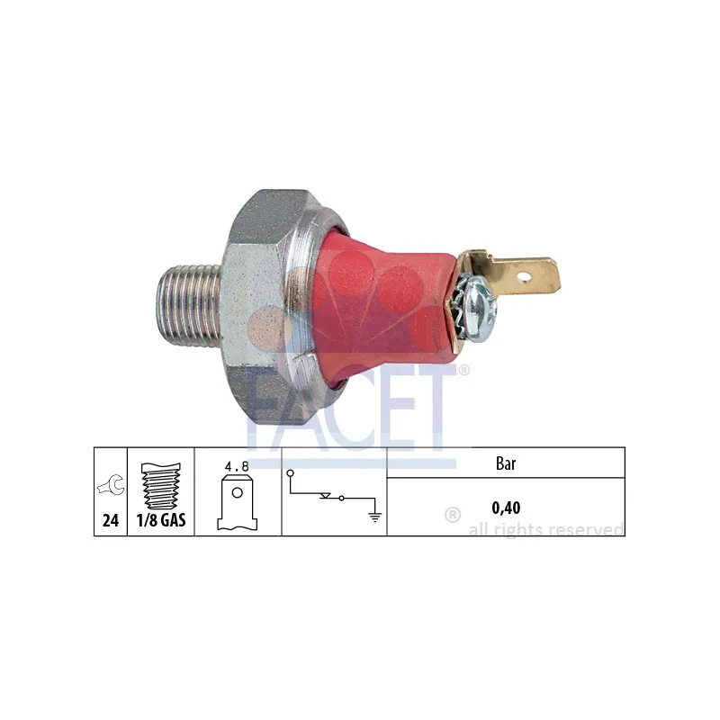 Indicateur de pression d'huile FACET 7.0173