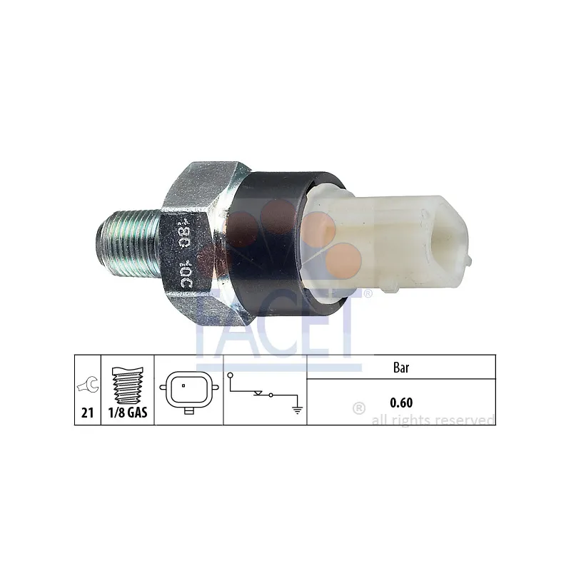 Indicateur de pression d'huile FACET 7.0180