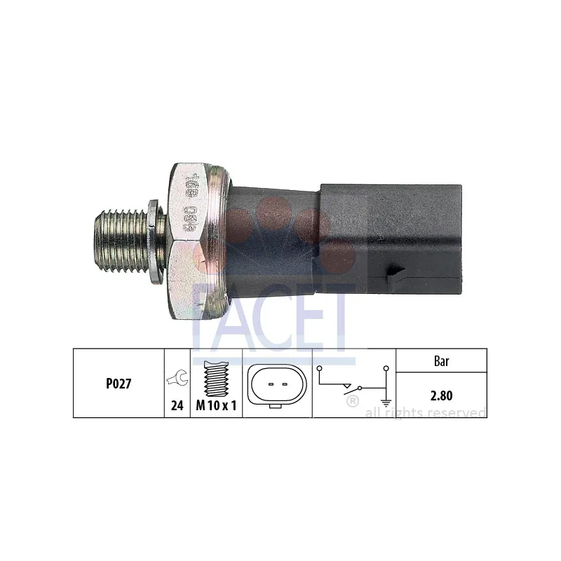 Indicateur de pression d'huile FACET 7.0185