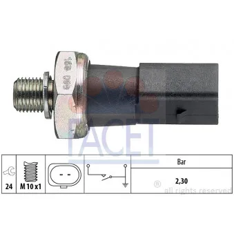 Indicateur de pression d'huile FACET 7.0190