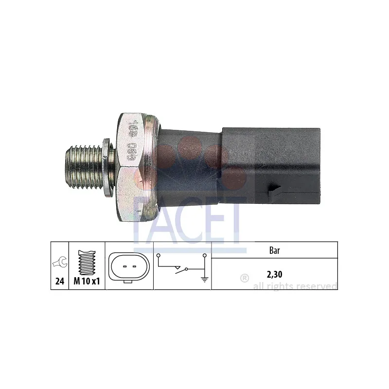Indicateur de pression d'huile FACET 7.0190