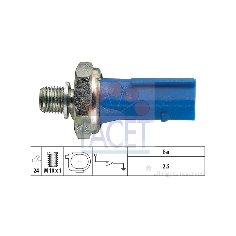 Indicateur de pression d'huile FACET 7.0192