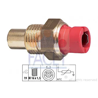 Sonde de température, liquide de refroidissement FACET 7.3002