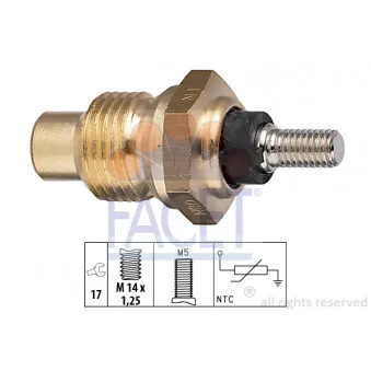 Sonde de température, liquide de refroidissement FACET 7.3003