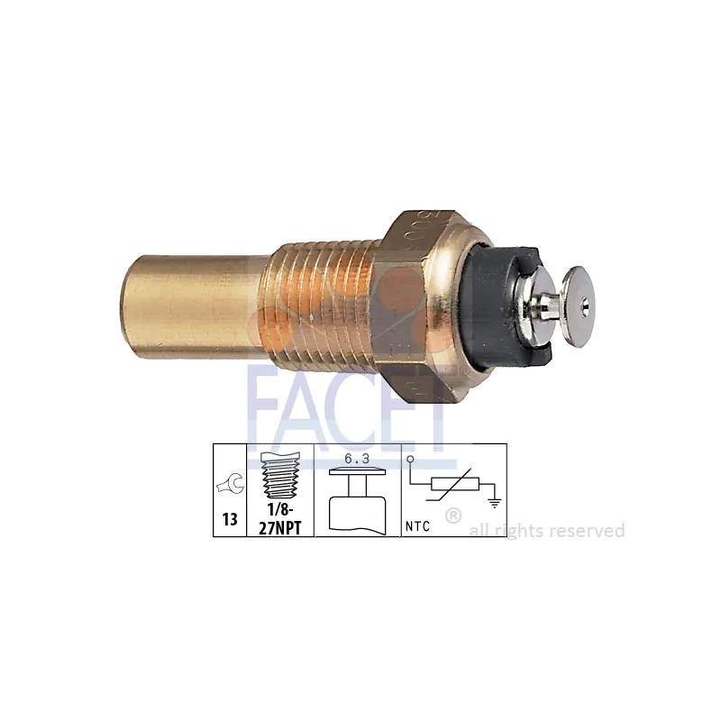 Sonde de température, liquide de refroidissement FACET 7.3005