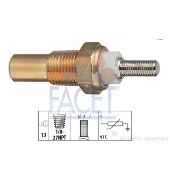 Sonde de température, liquide de refroidissement FACET 7.3010