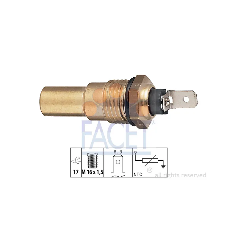 Sonde de température, liquide de refroidissement FACET 7.3035