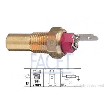 Sonde de température, liquide de refroidissement FACET 7.3069