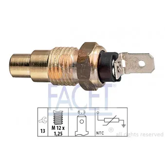 Sonde de température, liquide de refroidissement FACET 7.3078