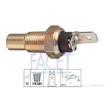 Sonde de température, liquide de refroidissement FACET 7.3079