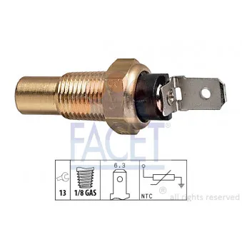 Sonde de température, liquide de refroidissement FACET 7.3080