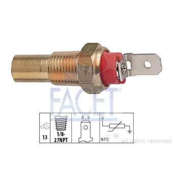 Sonde de température, liquide de refroidissement FACET 7.3115
