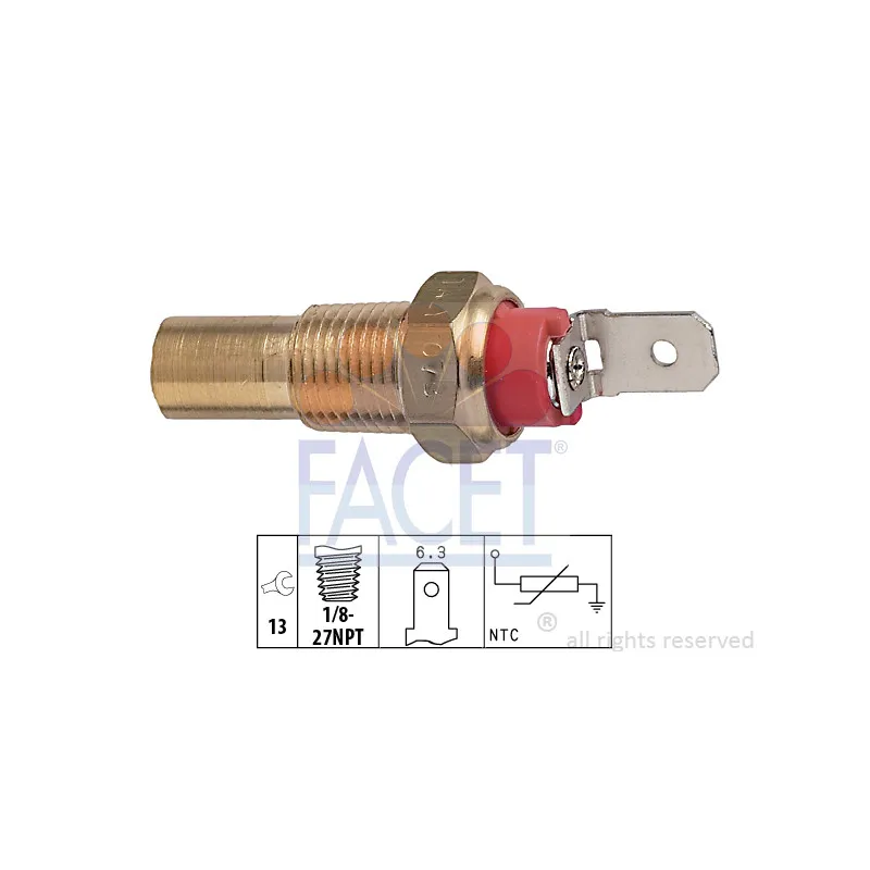 Sonde de température, liquide de refroidissement FACET 7.3115