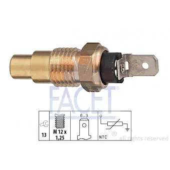 Sonde de température, liquide de refroidissement FACET 7.3121