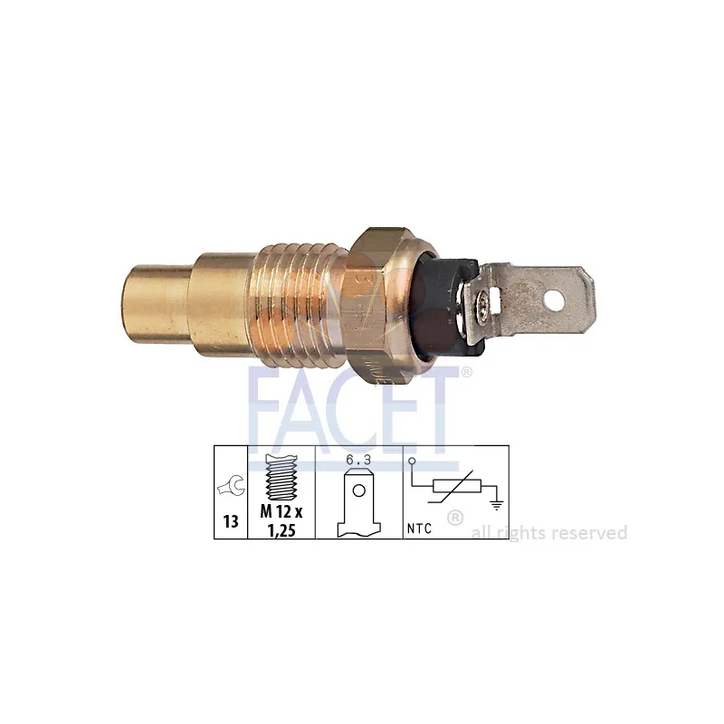 Sonde de température, liquide de refroidissement FACET 7.3121